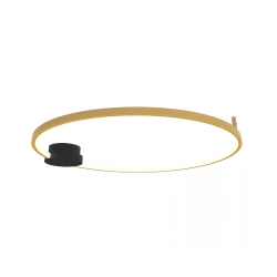 23097 CEILING LED LIGHT 32W 3000K ALUMINIUM-SILICON,BLACK-GOLD RING FOR INTERIOR SPACES Zambelis Lights