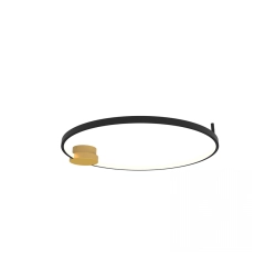 23098 CEILING LED LIGHT 24W 3000K ALUMINIUM-SILICON,GOLD-BLACK RING FOR INTERIOR USE Zambelis Lights