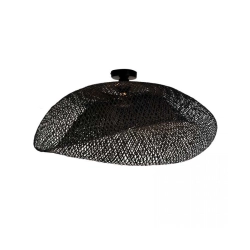 19109 CEILING LIGHT 1XE27 BAMBOO BLACK Zambelis Lights