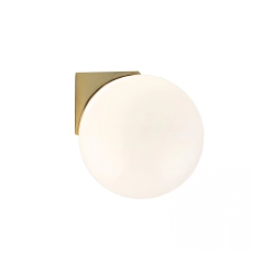20149 LED WALL LAMP 1XG9 7W BRUSHED BRASS FINISH IP44 Zambelis Lights