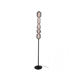 23064 FLOOR LED LIGHT 17W 3000K BLACK MATT METALL - SMOKED GLASS Zambelis Lights