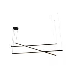 22237 LINEAR PENDANT LED LIGHT 64W BLACK SHADE Zambelis Lights