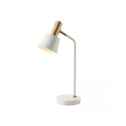 20221 TABLE LAMP E14 MAX 25W IRON WHITE -GOLD ON/OFF SWITCH FOR INTERIOR SPACES Zambelis Lights