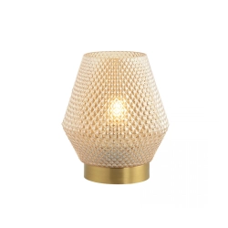 20251 TABLE LAMP E27 MAX 25W GLASS - BRASS ON/OFF SWITCH Zambelis Lights