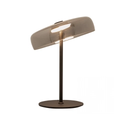23054 TABLE LED LIGHT 15W METAL-GLASS BLACK FOR INTERIOR SPACES Zambelis Lights