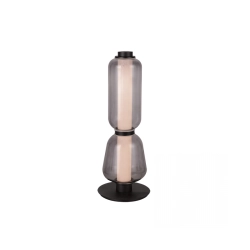 23061 TABLE LED LIGHT 7W 3000K BLACK MATT METALL - SMOKED GLASS Zambelis Lights