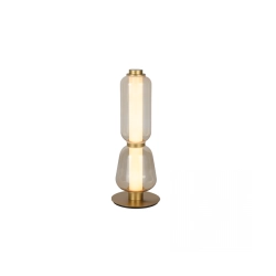 23060 TABLE LED LIGHT 7W 3000K GOLD MATT METALL - CHAMPAGNE GLASS Zambelis Lights