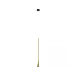 20143 LED PENDANT LIGHT 6W 3000K ALUMINIUM BLACK CANOPY - BRASS LAMP Zambelis Lights
