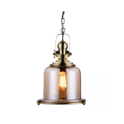 16106 PENDANTGLASS-METAL BRONZE Zambelis Lights