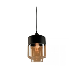 1517 PENDANT LAMP 1XE27 BLACK-CHAMPAGNE GLASS Zambelis Lights