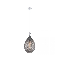 1986 PENDANT LIGHT 1XE27 GLASS SMOKE GRAY Zambelis Lights