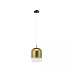 23215 PENDANT LED LIGHT 12W 3000K BLACK-GOLD GLASS Zambelis Lights