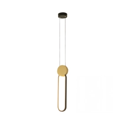 23101 PENDANT LED LIGHT 13W 3000K ALUMINIUM-SILICON,GOLD-BLACK Zambelis Lights