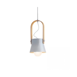 18193 PENDANT WHITE-WOOD 1xE27 40W Zambelis Lights