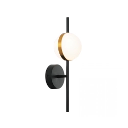 2003 LED SCONCE 8W ALUMINIUM - METAL- ACRYLIC, BLACK & GOLD Zambelis Lights