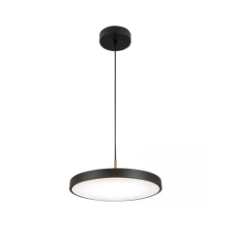 25145 PENDANT LED LIGHT 17W 3000K BLACK MATT - BRUSHED BRASS Zambelis Lights