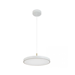 25146 PENDANT LED LIGHT 17W 3000K WHITE MATT - BRUSHED BRASS Zambelis Lights