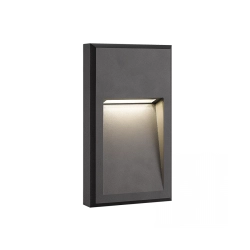 E346 OUTDOOR STEP LIGHT LED 6W 3000K ALUMINIUM GRAPHITE IP65 Zambelis Lights