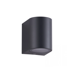 E306 OUTDOOR WALL LIGHT 1XGU10 ABS BLACK IP54 Zambelis Lights