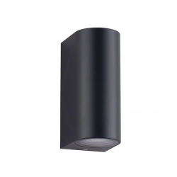 E307 OUTDOOR WALL LIGHT 2XGU10 ABS BLACK IP54 Zambelis Lights