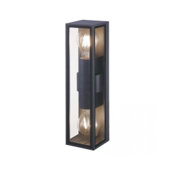 E296 OUTDOOR WALL LIGHT 2XE27 ALUMINUM GRAPHITE IP54 Zambelis Lights