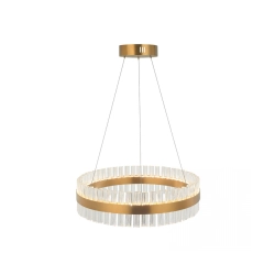 22040 PENDANT LED LIGHT 68W 3000K STAINLESS STEEL-GLASS GOLD MATT Zambelis Lights