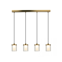23020 LINE LED LIGHT 29W 3000K METAL-GLASS GOLD Zambelis Lights