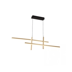 22022 PENDANT LIGHT LED 47W 3000K ALUMINIUM GOLD BLACK FOR INTERIOR SPACES Zambelis Lights