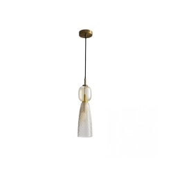 23008 PENDANT LIGHT E14 MAX 40W METAL-GLASS ANTIQUE BRASS Zambelis Lights