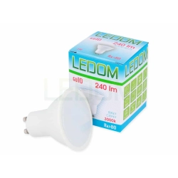Żarówka LED SMD GU10 230V 3W biała ciepła - zdjęcie produktu
