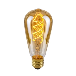 Żarówka retro LED E27 4W 2200K ST64-Spiral-Amber LDS-ST64-SA ST64 ITALUX - zdjęcie produktu