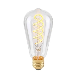 Żarówka retro LED E27 4W 2200K ST64 Spiral Clear 801501 ST64 ITALUX - zdjęcie produktu