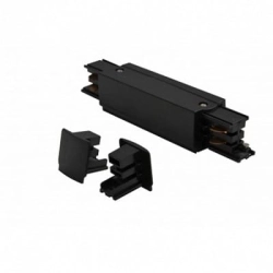 Zasilanie środkowe i zaślepka do szyny montażowej Line power + 2x End Cap (black) AZ2977 AZZARDO