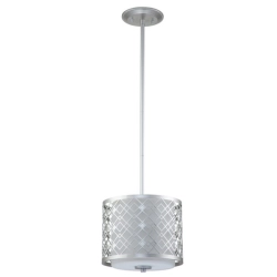 Mała lampa wisząca Ziggy – 1 źródło światła – Lakierowane srebro ZIGGY-1P-S-LS Elstead Lighting