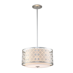 Średnia lampa wisząca Ziggy – 2 źródła światła – Lakierowane srebro ZIGGY-2P-M-LS Elstead Lighting
