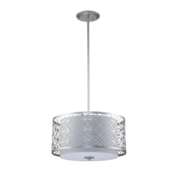 Średnia lampa wisząca Ziggy – 2 źródła światła – Lakierowane srebro ZIGGY-2P-M-LS Elstead Lighting