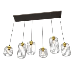 Lampa wisząca VANDER 6 BL GOLD 1364/6 EMIBIG Lighting
