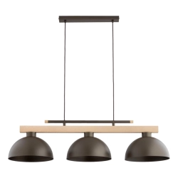 Lampa wisząca VERTA 3xE27 brązowy jasne drewno 62623 ALFA