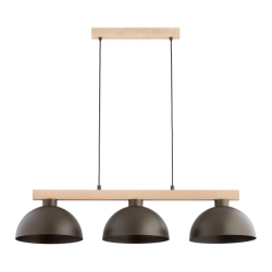 Lampa wisząca VERTA PRO 3xE27 brązowy jasne drewno 62625 ALFA