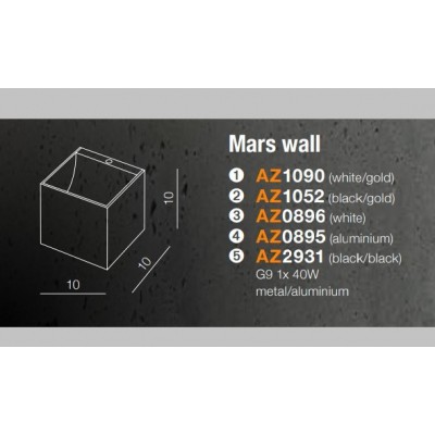 Kinkiet Mars wall (black) AZ2931 AZZARDO