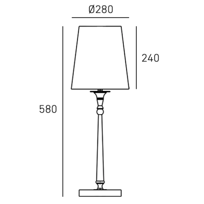 Lampa stołowa AUSTIN T01234BR-WH CosmoLight