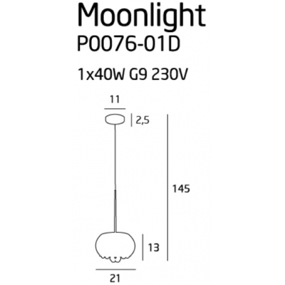 Lampa wisząca Moonlight P0076-01D