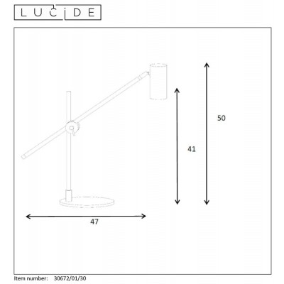 PHILINE - Lampa stołowa - GU10 - Black 30672/01/30 Lucide