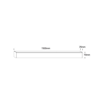 LED Linear Profiles Medium size 38151A/W/C One Light
