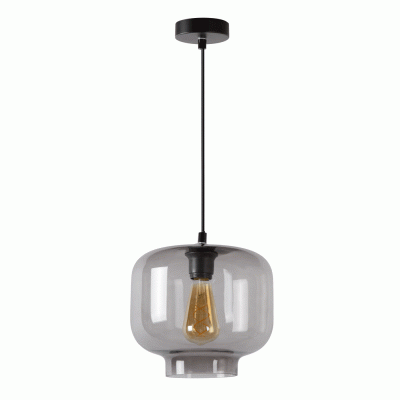 Lampa wisząca MEDINE - Pendant light - Ø 25 cm - E27 - Smoke Grey 46413/01/65 Lucide