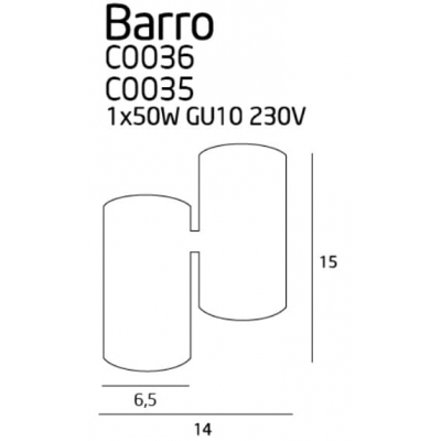 Plafon Barro C0036