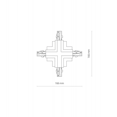 Łącznik krzyżowy wpuszczany biały CTLS RECESSED POWER X CONNECTOR WHITE 8678 Nowodvorski