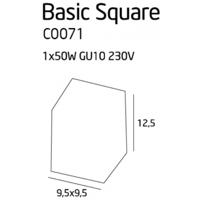 Plafon Basic Square C0071 Black