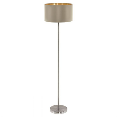 Lampa podłogowa MASERLO 95171  taupe, złoty