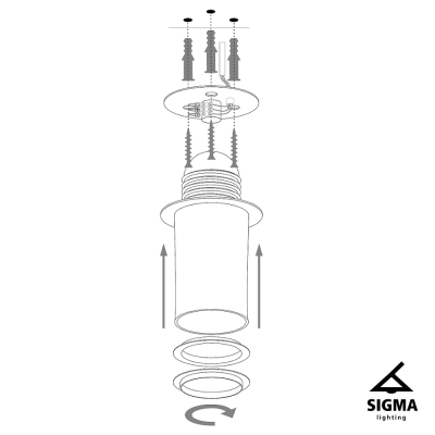 Plafon duży klosz biało-miedziany Sigma Lighting Solaris XL 40621